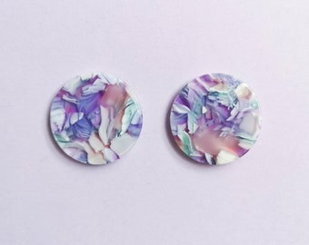 Large statement ear studs *pastel dream* 24mm diameter - SPRING/SUMMER 2023 - gifts for her