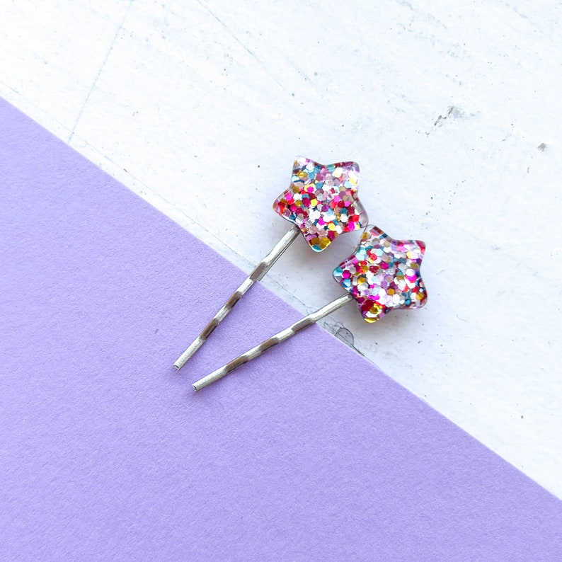 Boucles d'oreilles clous GLITTER STAR cadeau pour lui/elle image 10