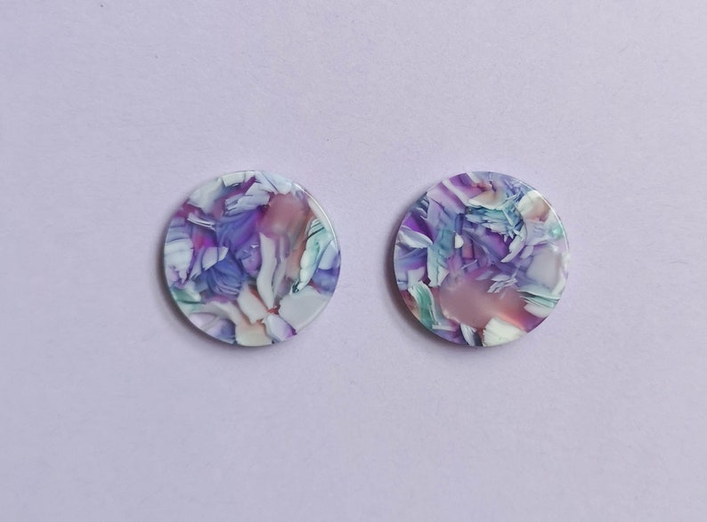 Large statement ear studs pastel dream 24mm diameter SPRING/SUMMER 2023 gifts for her immagine 6