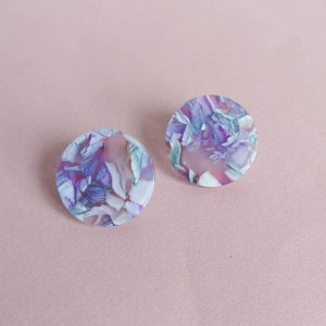 Large statement ear studs pastel dream 24mm diameter SPRING/SUMMER 2023 gifts for her immagine 2