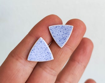 Ear studs *DUTCH BLUE* ceramic & surgical steel - gifts for her
