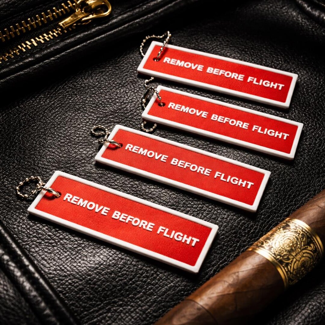 Remove Before Flight Keychain - Etsy
