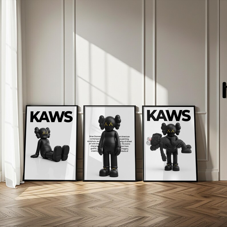 KAWS Figure & Hypebeast Decor | KAWS Wall Art, Hypebeast Room Decor ...