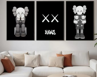 Hypebeast Poster,set of 3,Printable Graffiti print, KAWS Poster,Hypebeast Toys,Hypebeast Sneaker, Sneaker Prints,DIGITAL DOWNLOAD