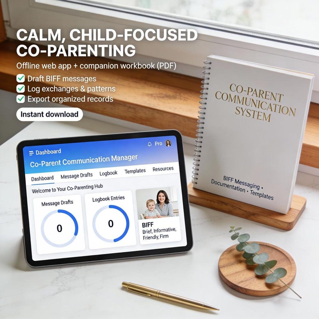 Co‑parent Communication Manager (offline Web App + BIFF Workbook PDF ...
