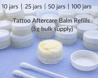 Recargas de bálsamo para el cuidado posterior de tatuajes (5 g) / Manteca de karité vegana, suministro a granel