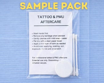 Muestra de bálsamo para el cuidado posterior del tatuaje / Tamaño de prueba de estudio (5 g)