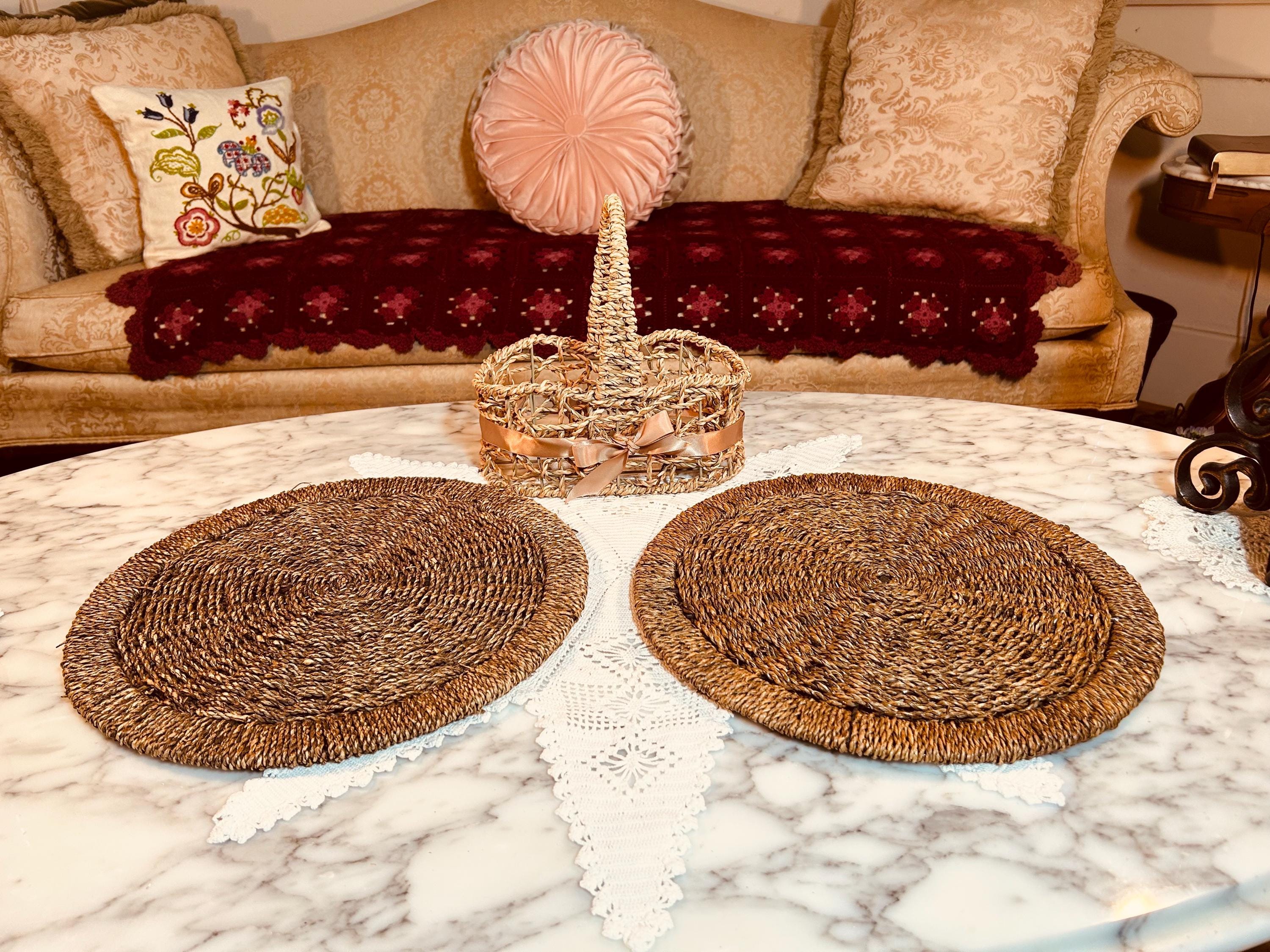Vintage Straw Placemats - Etsy display picture 1