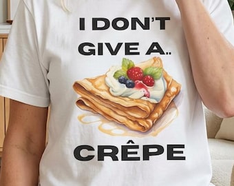 Lustiges Crepe Illustration Tee - Frühstück Essen Wortspiel Shirt