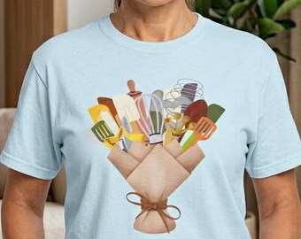 Blumenstrauß der Backwerkzeuge T-Shirt -Geschenk für Mama - Geschenk für Bäcker