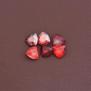 Triangle Red Glass Stones Faceted Trillion Cut Pointed Back Crystal for DIY Jewelry Making Craft Supplies 40pcs 12*12mm