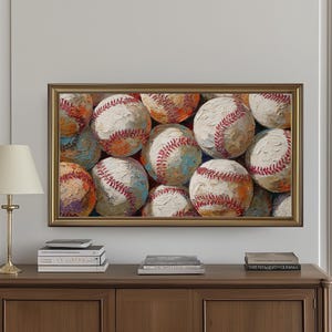 Baseball Collage Frame TV Art | Retro Frame TV Art | Summer Frame Tv Art | Spring Frame Tv Art