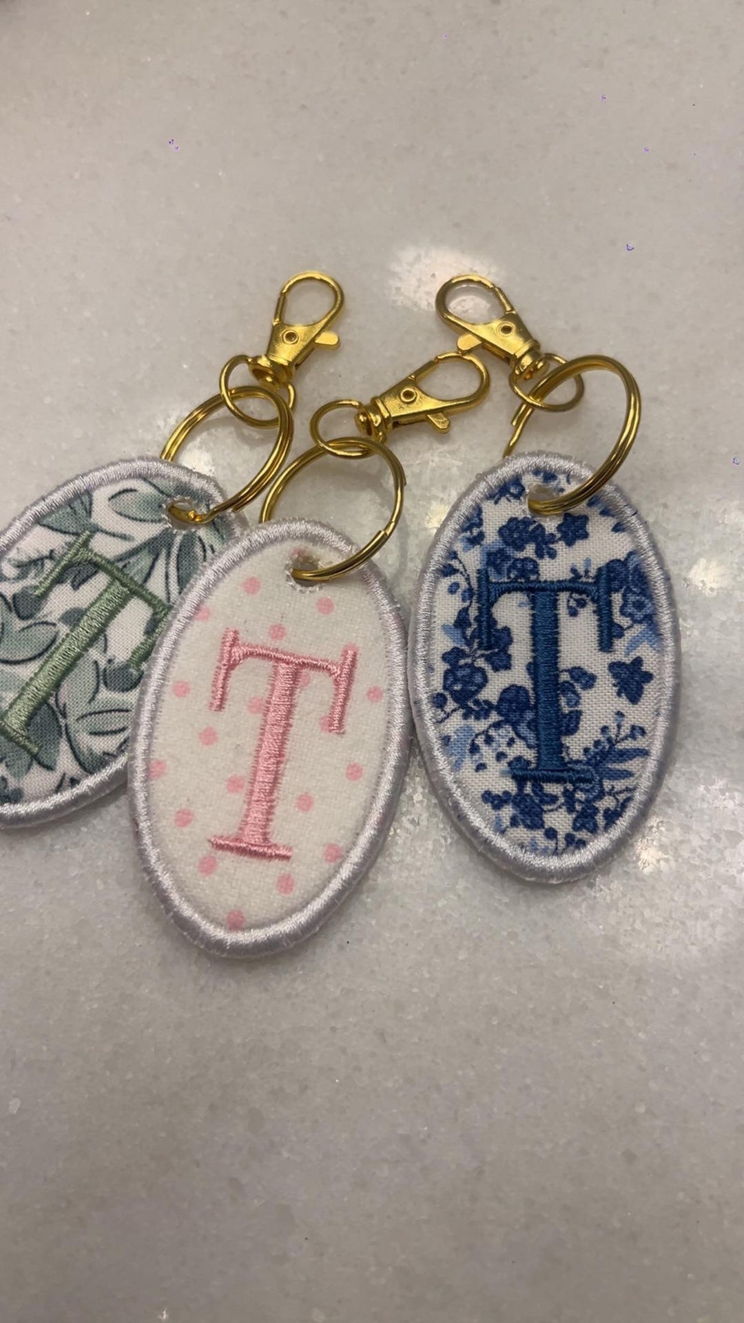 Embroidery Keychain Tag - Etsy