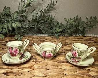 Formalities By Baum Brothers Childs Mini Tea Set 5 Pc. Victorian Rose Pattern