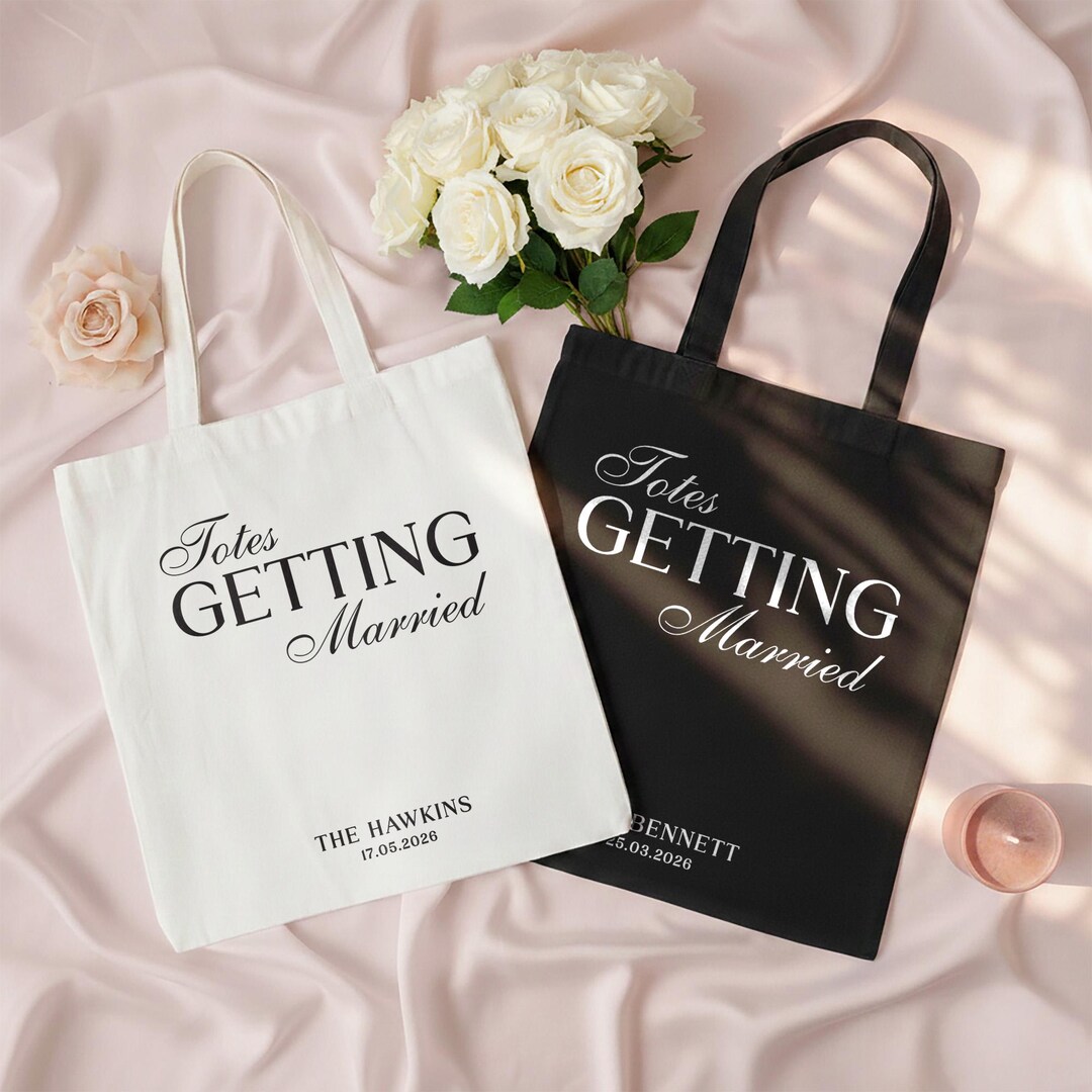 Totes Getting Married Bag, Customized Bride Tote Gift, Personalized ...