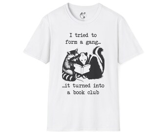 Camiseta del Club de Lectura de Mapaches y Mofetas / Camiseta con Gráfico de Criaturas Lecturas