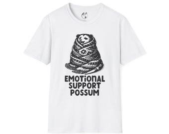 Emotional Support Possum T-Shirt | Possum Wrapped in Blanket Tee