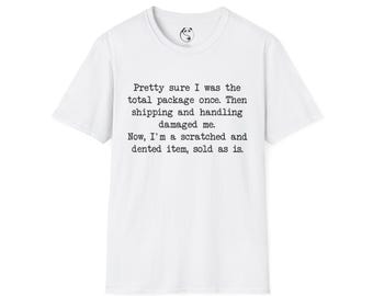 Camiseta con cita divertida sobre daños en el envío / Camiseta con texto sarcástico de máquina de escribir