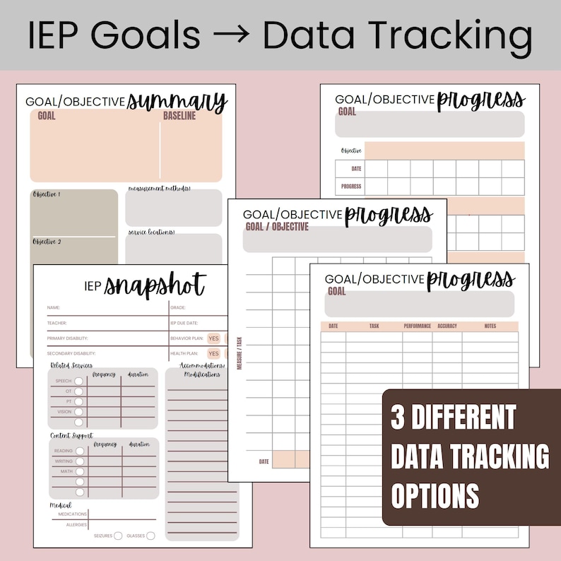 Editable IEP Data Binder for Special Education | Caseload Tracker ...