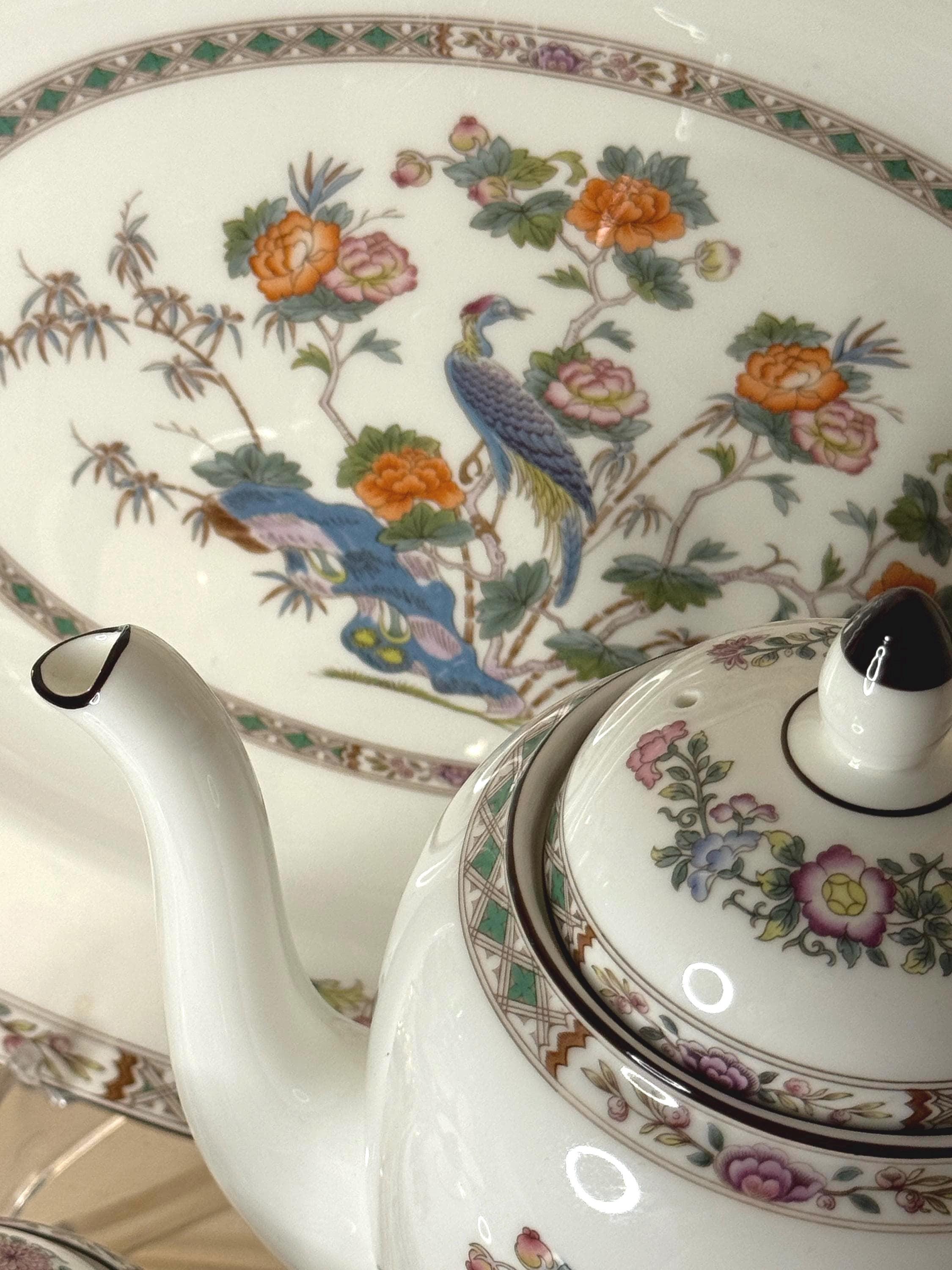 Wedgwood Kutani Crane Dinner Set - Etsy