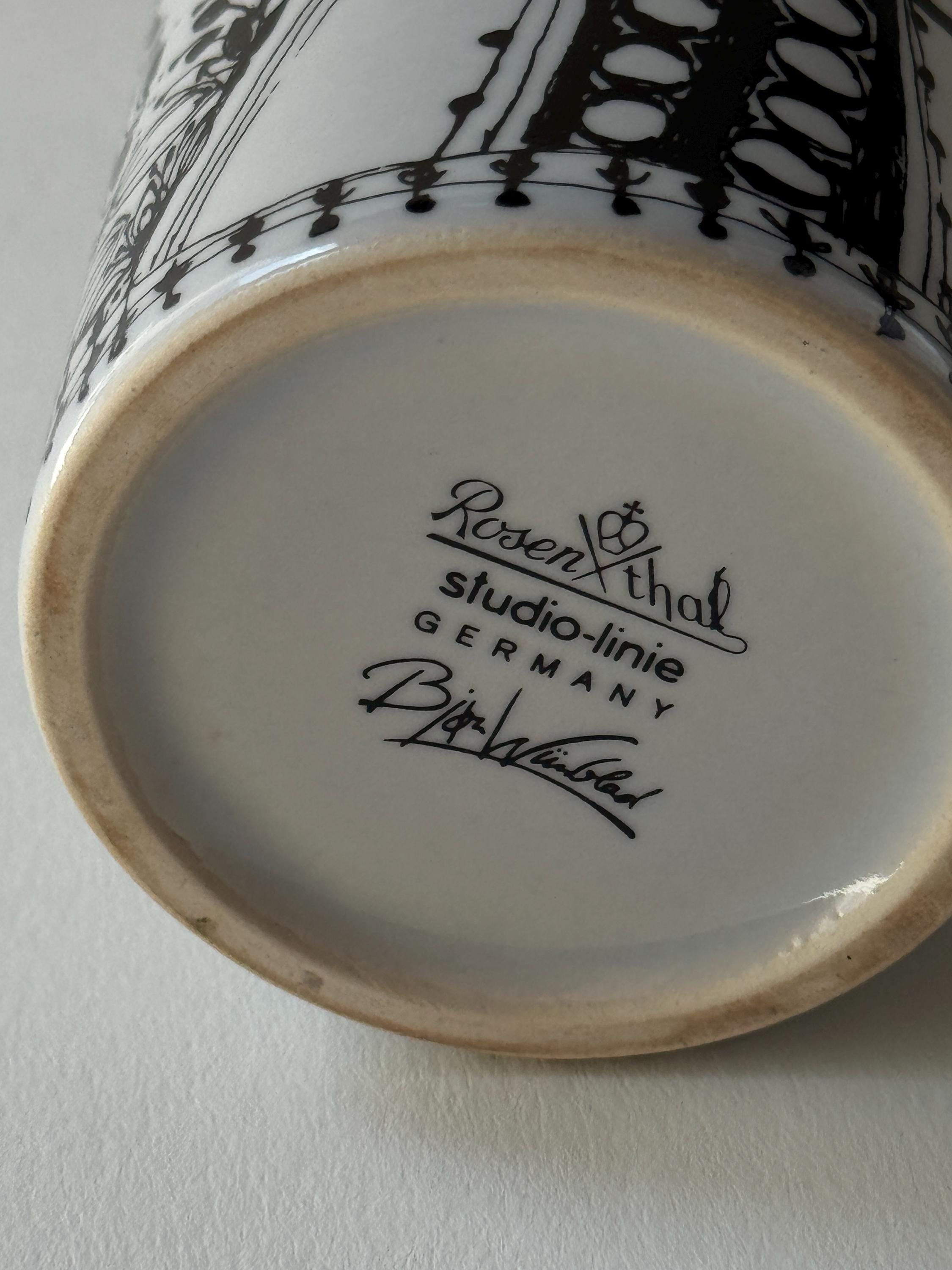 Rosenthal Studio-linie Porcelain Cylinder Vase | Björn Wiinblad