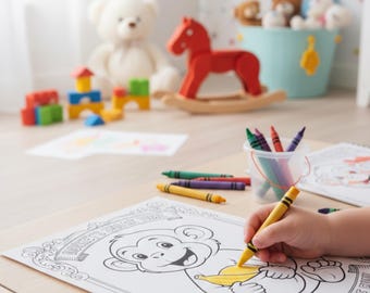 Animal Coloring Pages for Kids | Toddler Activity Book (A4 PDF Download)
