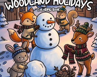 Cozy Winter coloring book holiday coloring whimsical coloring cozy animal coloring pages relaxing detailed coloring pages pdf jpgs
