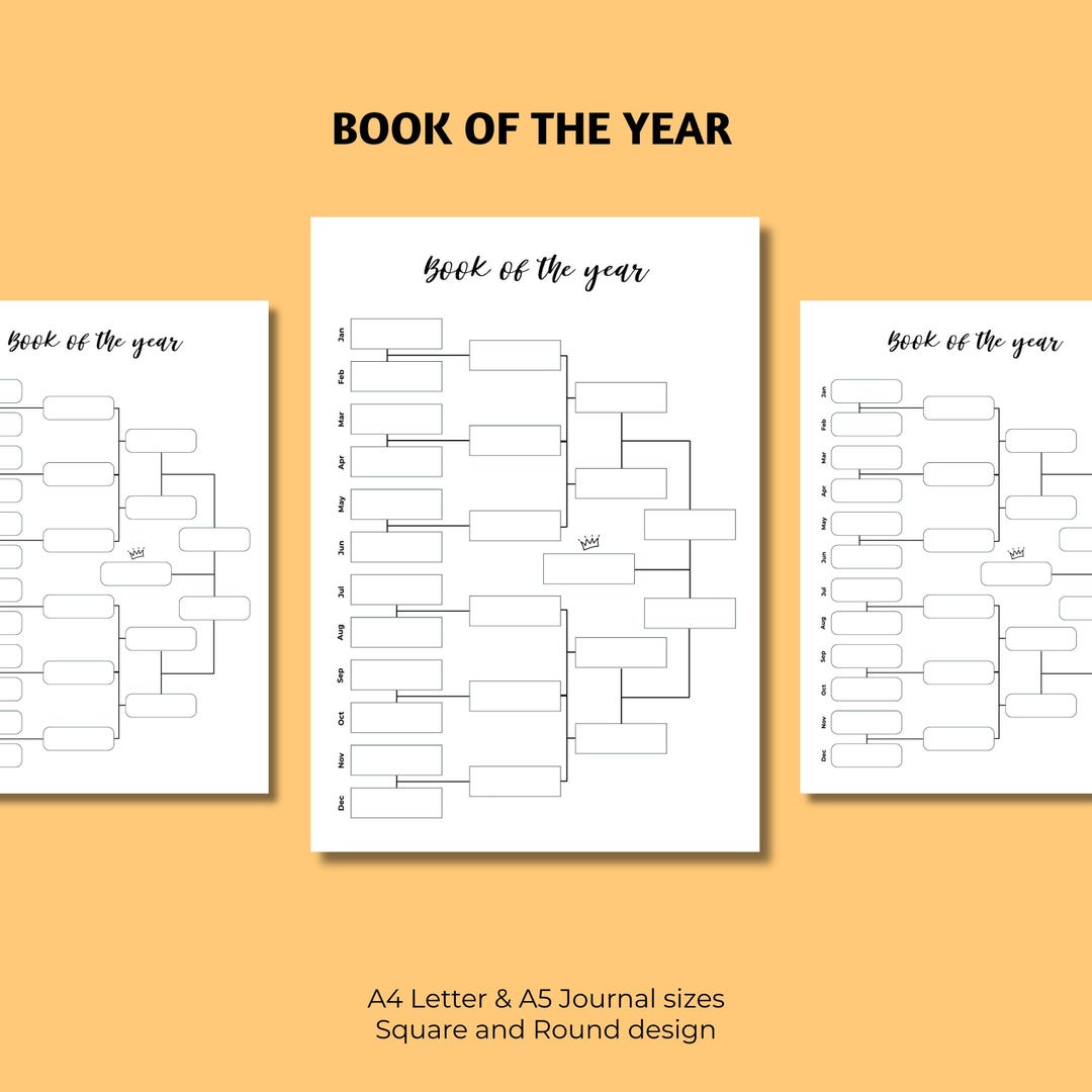 Book of the Year Printable – Reading Journal Page – Book Tracker ...