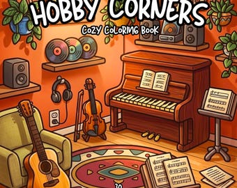 Cozy coloring book hobby room coloring creative coloring relaxing adult life coloring hygge life aesthetic coloring cozy lifestyle coloring