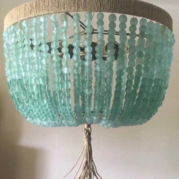Sea Glass Light Fixture- Made to Order