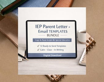 IEP Parent Letter & Email Templates | Special Education (PDF Download)