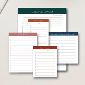 Personalized To Do List Notepad, Custom Notepad Planner, Personalized Stationery Notepad, Stationary Notepad, Gift for Him, DT3322