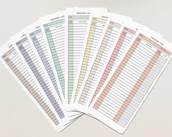 Personalized Colorblock Reading List Bookmark Set of 10, Book Goal List Custom, Reading Log Bookmark, Book Tracker, Bookish Gift DT3604