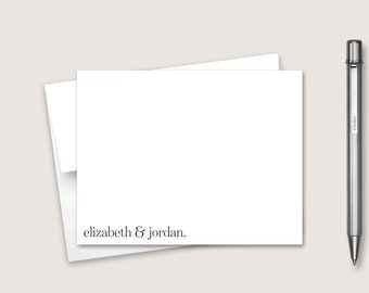 Personalized Stationery Cards, Address Note Card Set, Personalized Stationary Cards, Business Stationery, Modern Flat Notecards Set, DT3464