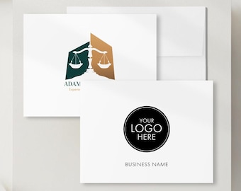 Personalized Logo Stationery, Business Logo Note Cards, Custom Professional Folded Cards, Business Customer Thank You Cards, DT3599