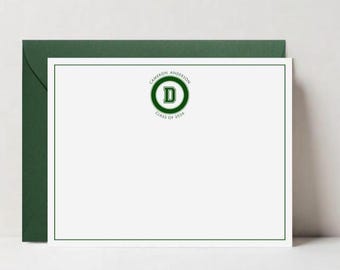 Personalized Graduation Stationery Note Cards, Custom Graduation Thank You Cards, Graduation Gift for Her, Graduate Flat Cards, DT3597