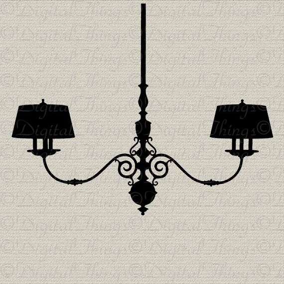 French Chandelier Silhouette Decor Wall Art Image 0