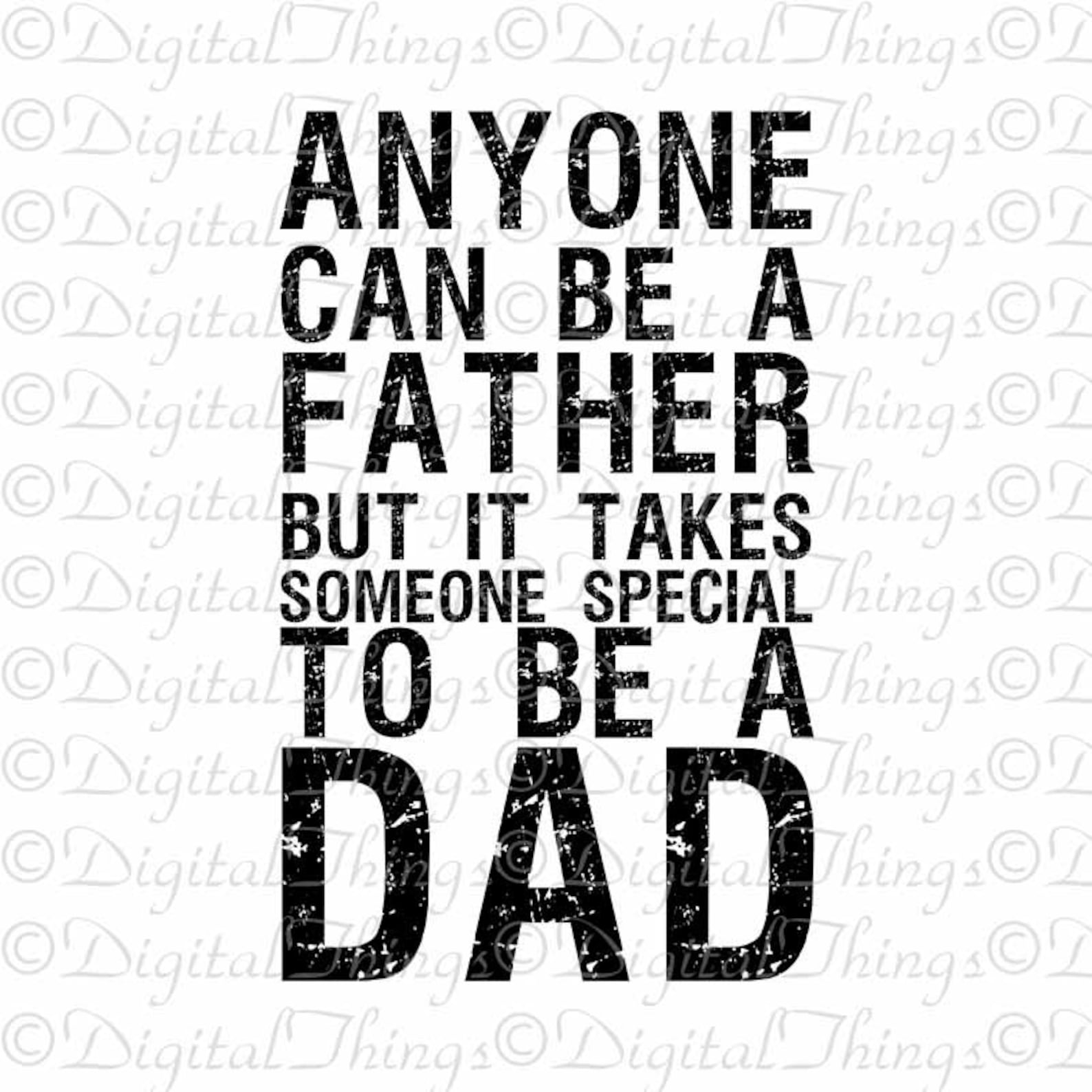 Fathers Day Anyone Can Be A Father Dad Wall Decor Art - Etsy