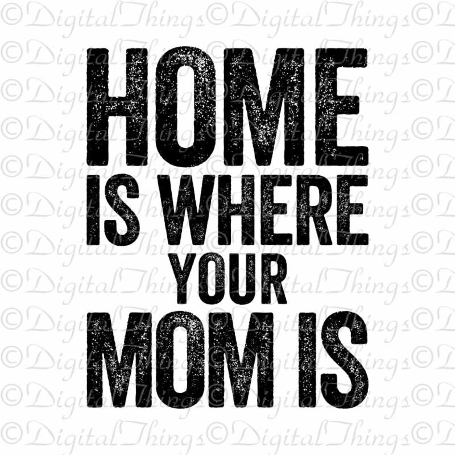 Mothers Day Home is Where Your Mom is Typography Wall Decor Etsy