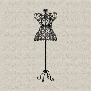 MyGift Vintage Designers Black Metal Scrollwork Wire Frame Dress Form Display Rack/Dressmaker's Mannequin Stand