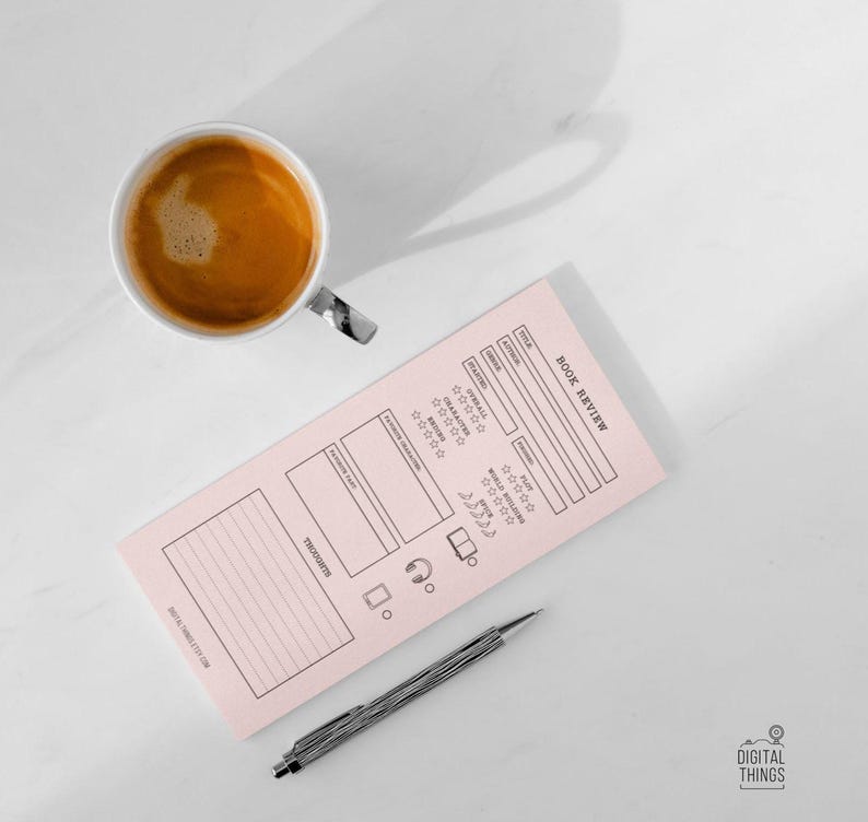Book Review Notepad | Reading Journal for Book Lovers & Clubs | Book ...