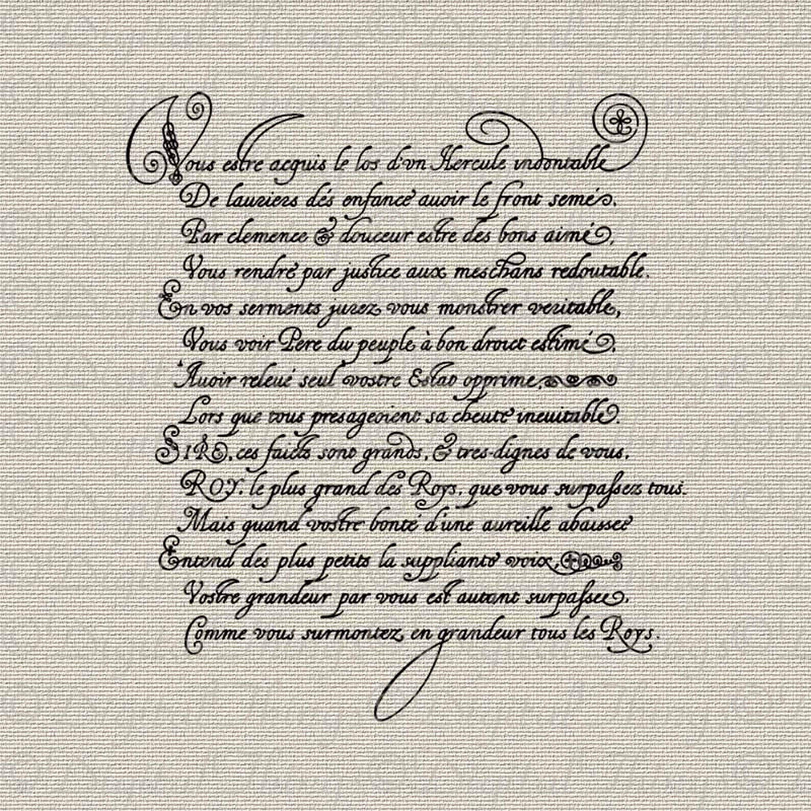 Vintage French Script French Calligraphy French Decor Etsy