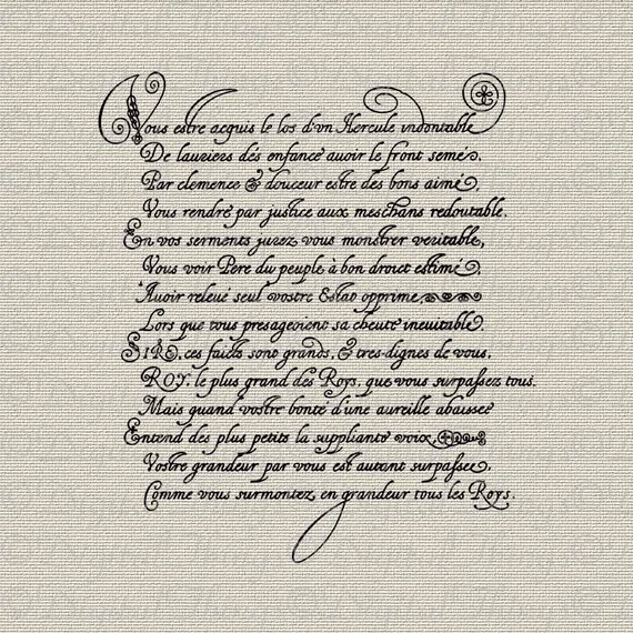 Vintage French Script French Calligraphy French Decor Etsy