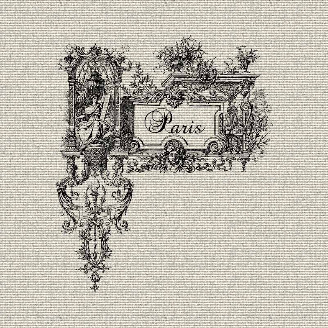 French Script Paris Floral French Decor Wall Decor Printable - Etsy