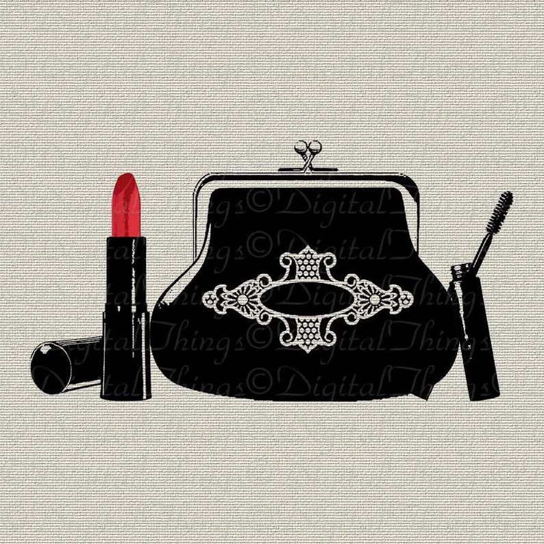 Purse Lipstick Mascara Beauty Makeup Fashion Art Wall Decor Etsy