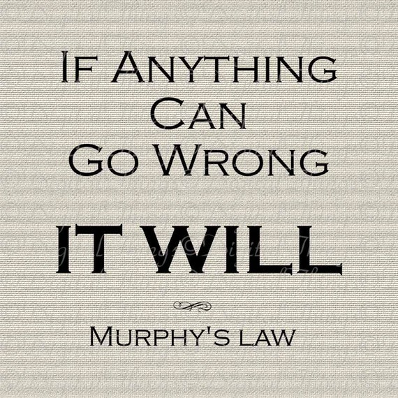 Inspirational Quote Murphy's Law Sign Wall Decor Art | Etsy