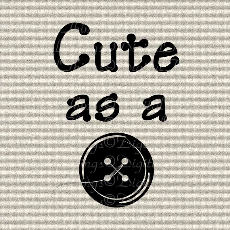Cute as A Button Nursery Decor Art Childrens Art Decor Etsy