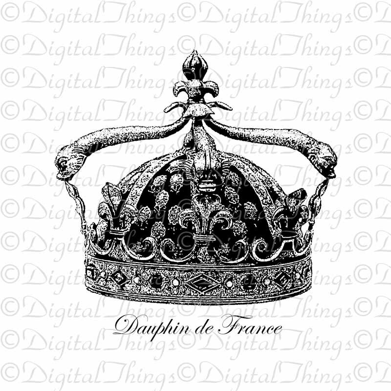 French Crown Fleur De Lis French Script French Decor Wall Etsy