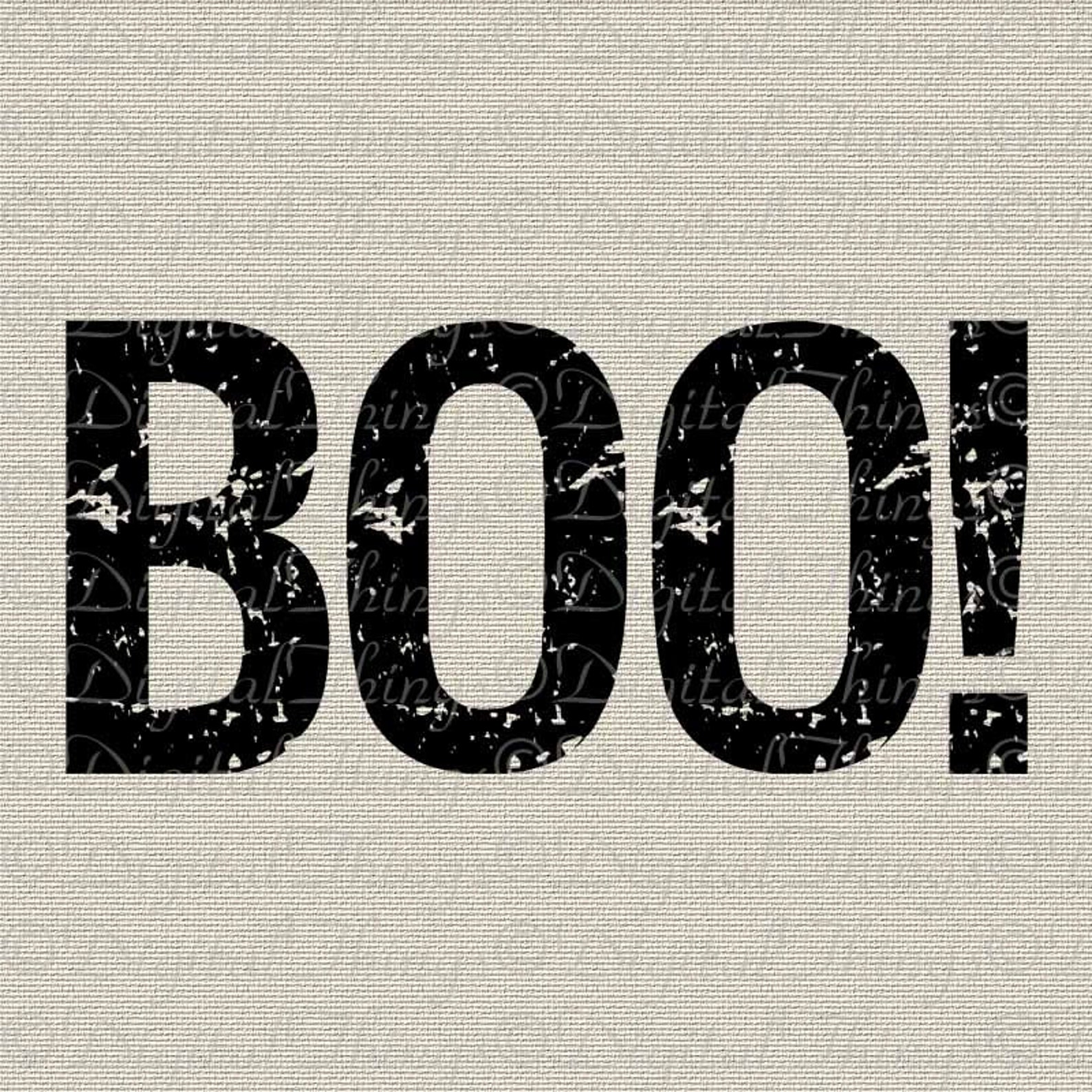 Halloween Boo Word Art Typography Holiday Decor Wall Decor Art | Etsy