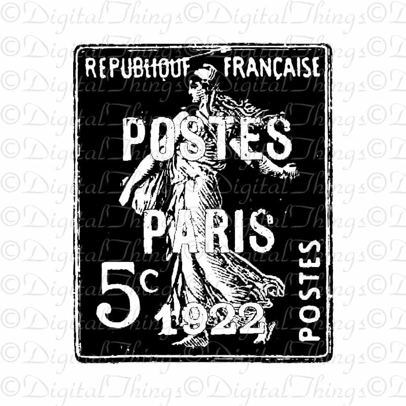 French Stamp Paris Stamp French Postmark French Decor Etsy